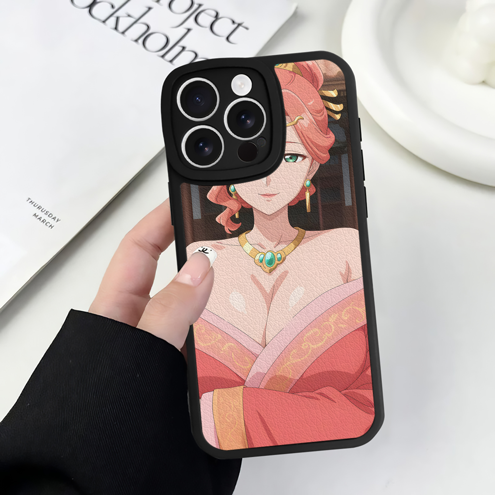 （画像用） 薬屋のひとりごと The Apothecary Diaries 【iPhone 16シリーズ対応】シリコンスマホケース（レザー調） 材質：シリコン